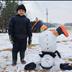 Andres, David, and their funny snowman